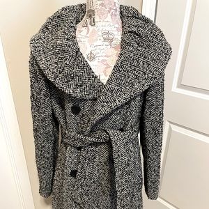 Calvin Klein Tweed Double-breast Coat